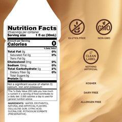 Monin label detail highlighting Madagascar vanilla origin and quality