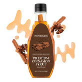 MONKSHUSHU front bottle view showing cinnamon syrup and keto benefit