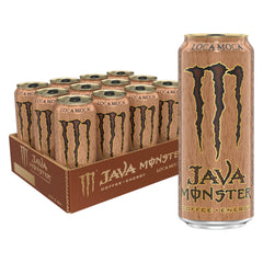 Monster can front view showing mocha branding and ready-to-drink benefit