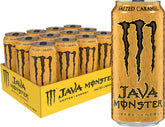 Monster Java Salted Caramel front can showing label and gold top, highlights flavor clarity