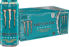 Monster Ultra Fiesta Mango front can showing vibrant label and cooling appeal