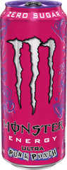 Monster Ultra Punk Punch poured into glass, showing vibrant color and refreshing pour for quick energy
