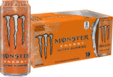 Monster Ultra Sunrise front can showing bright orange label and refreshing appeal