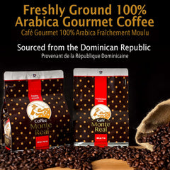 Monte Real close-up of ground coffee texture highlighting smooth creaminess