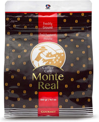 Monte Real front packaging 400g showing product name and cacao flavor benefit