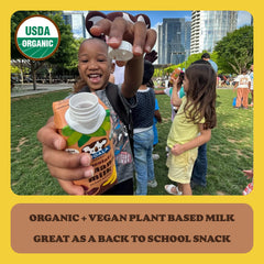 Mooala bottle in a packed lunchbox beside fruit and sandwich, great for on-the-go nutrition