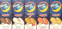 Moon Pie front packaging showing five boxes and convenient variety for sharing