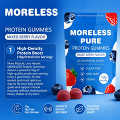 MORELESS open jar of chews illustrating easy grab-and-go convenience