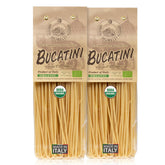 MORELLI front packaging showing organic bucatini and label benefits