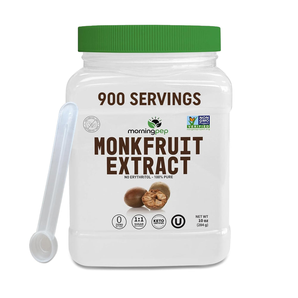 Morning Pep front packaging showing certifications and zero-calorie benefit