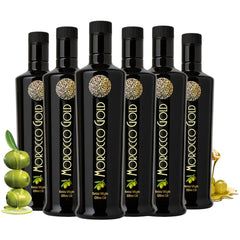Morocco Gold front bottle showing dark glass label and premium presentation benefit