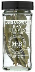 Morton & Bassett front jar image showing whole bay leaves and clear labeling benefit freshness