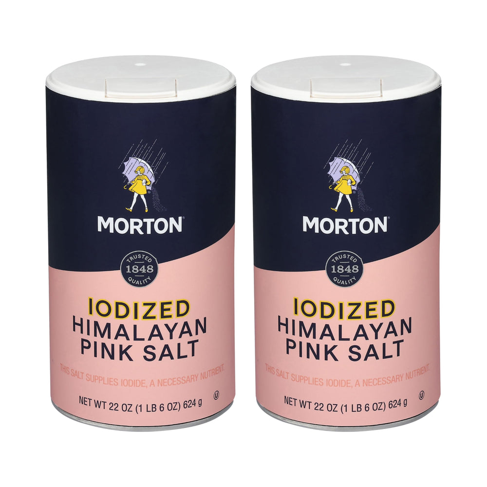 Morton front packaging showing two 22 oz containers and clear labeling for quick identification and storage