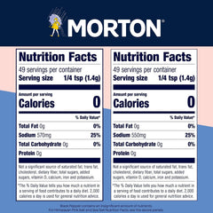 Morton grinder in use sprinkling salt on salad for precise seasoning
