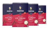 Morton front packaging of ice cream salt showing brand and bulk size benefit
