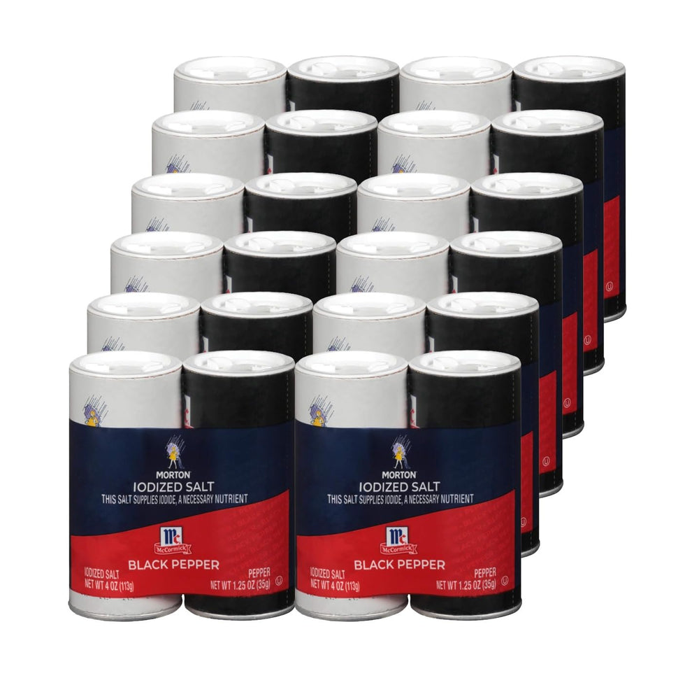 Morton McCormick front packaging showing shaker set, easy seasoning at table