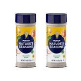 Morton Nature's Seasons front bottle view showing label and size, highlights convenience