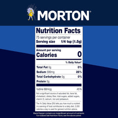 Morton salt crystal close-up texture, Morton brand clarity and consistent pour