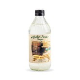 Mother Earth white vinegar glass bottle front showing label and clarity benefit