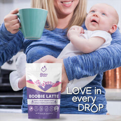 Mother Sprout hot mixed latte steaming, showing creamy dairy-free texture