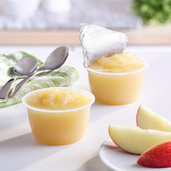Opened Mott's cup with spoon showing ready-to-eat convenience
