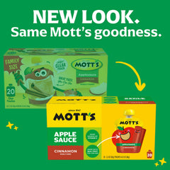 Mott's clear pouch detail displaying applesauce color and fast identification