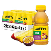 Mott's front packaging showing tropical pineapple passion fruit flavor for easy recognition