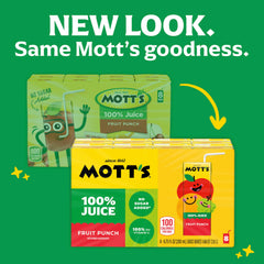 Mott's back nutrition facts and ingredient panel, easy-to-read product details