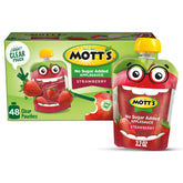 Mott's front package view showing clear pouch and 48-count convenience