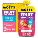 Mott’s front packaging showing strawberry banana pouches and product count benefit