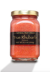 Mountain Fruit Company jar front view showing rich rhubarb jam and homemade flavor