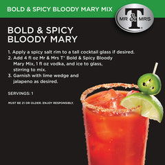 Mr & Mrs T close-up label showing pepper blend and quality ingredients benefit