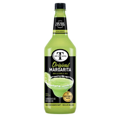 Frozen margarita made with Mr & Mrs T in a salt-rimmed glass, showing party-ready texture