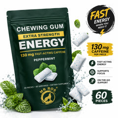 mr ros open tin displaying 60 gum pieces, clear consistent dosing