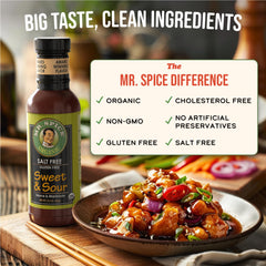 Mr. Spice marinating raw chicken in bowl, shows versatile marinade use