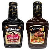 Mr. Yoshida's front packaging showing two bottles and clear branding for easy recognition