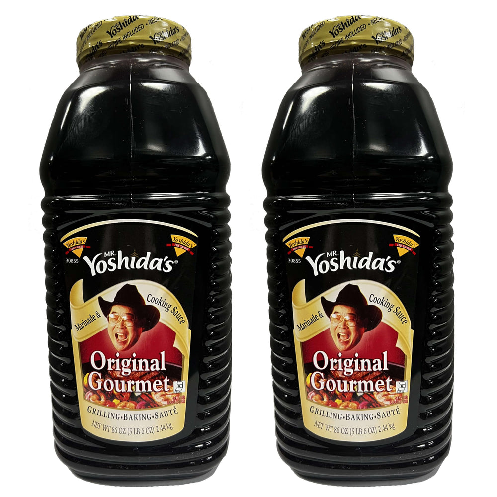 Mr. Yoshida's front packaging showing large 86 oz bottle and brand benefit