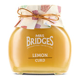 Mrs Bridges front packaging showing jar and bow, luxury pantry appeal