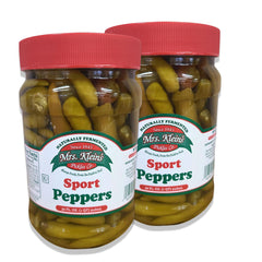 Mrs. Klein's front label on two 32oz jars showing brand and kosher seal for pantry convenience