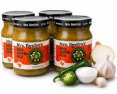 Mrs. Renfro's front jar view showing label and size, easy pantry choice