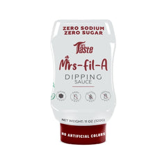 Mrs Taste front label showing zero calories and clean ingredients for clarity