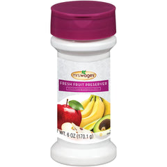 Mrs. Wages front pack showing six 6oz bottles and benefits preserved fruit