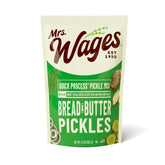 Mrs. Wages front packaging showing value six-packet pack and pickling benefit