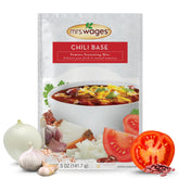Mrs. Wages front pouch showing branding and easy chili preparation benefit