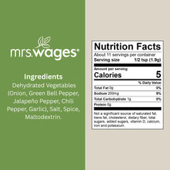 Mrs. Wages packet beside fresh tomatoes showing mix pairs with garden produce