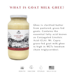 Mt. Capra label nutrition close-up showing ingredients and grass-fed sourcing
