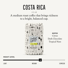 Mt. Comfort Coffee open bag with whole beans to show freshness and aroma