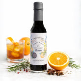 Muddy River Distillery front label showing premium bitters and craft branding benefit