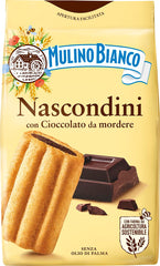 Mulino Bianco Nascondini front packaging showing product and weight for clear purchase decision