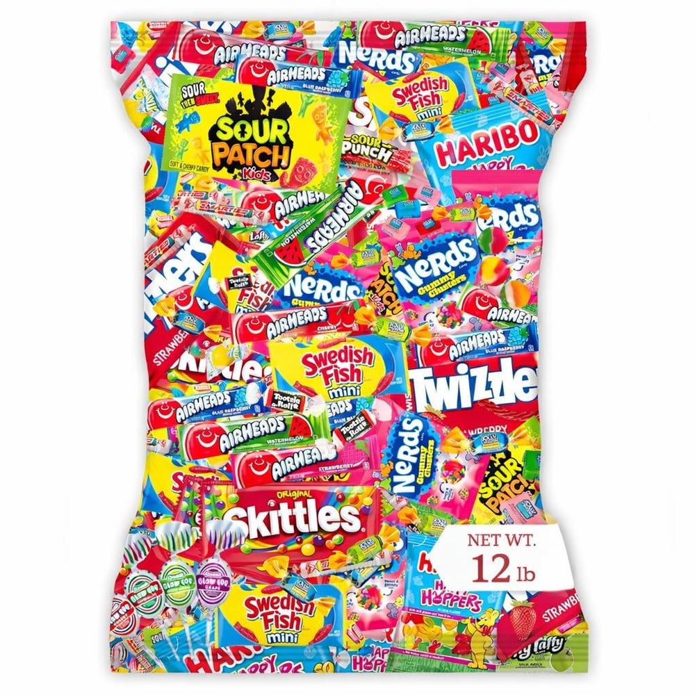 munchbox front of bag showing bulk candy mix and weight benefit